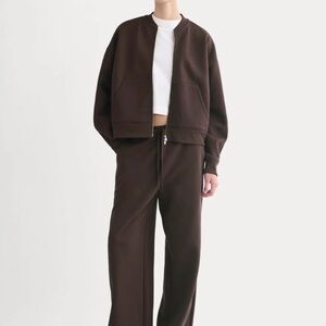 Everlane Luxe Fleece Wide Leg Pants, Size L